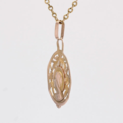 Pendentif Médaille ancienne or rose ajourée 58 Facettes CVP117