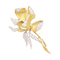 Broche Broche vintage, "Iris", or jaune, platine, diamants. 58 Facettes 34139