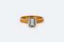 Bague Oro Giallo Boucles d'oreilles et bague en or blanc serties d'aigue-marine 58 Facettes par02