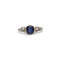 Bague art nouveau or 750 diamants taille rose saphir environ 1 carat