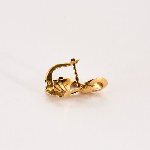 Boucles d'oreilles Boucles d'oreilles Gerbes, or jaune et rubis de synthèse 58 Facettes FON1803