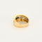 Bague 49 Bague jonc or jaune, saphir et diamants 58 Facettes RAM2604
