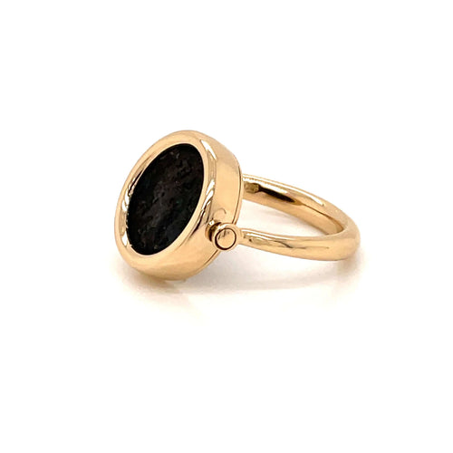 Bague Bulgari Monete Ancient Coin Gold Flip Ring 58 Facettes