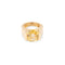 Bague 54 Bague sertie d'un important saphir jaune naturel non chauffé. 58 Facettes