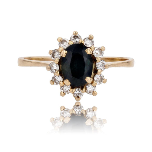 Bague 55 Bague occasion marguerite saphir diamants 58 Facettes 24-009