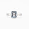 Bague Bague en or blanc avec aigue-marine et diamants 58 Facettes