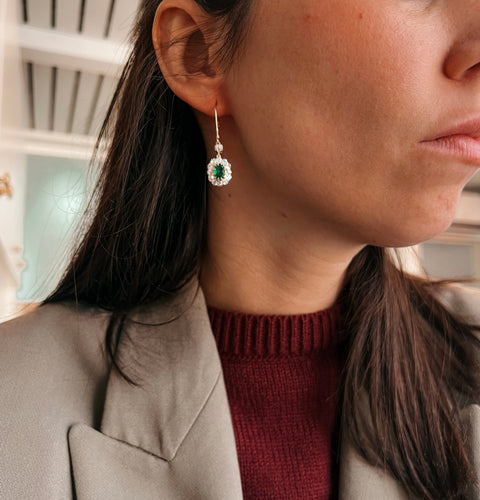 Antique emerald earrings