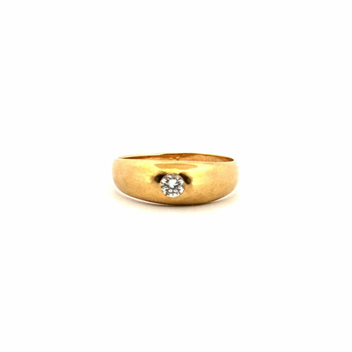 Bague Solitaire Jonc or jaune et diamant 58 Facettes 74-GS33286-1
