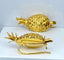 Paire de boucles d’oreilles Ananas en or jaune 18 carats