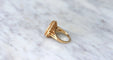 Bague 51 Bague Augis Vintage Or Jaune Diamant 58 Facettes