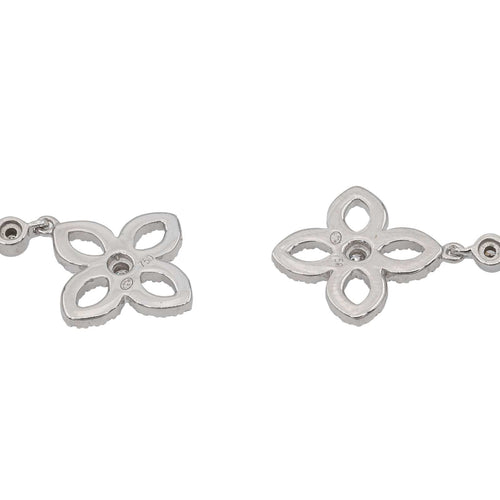 Boucles d'oreilles Boucles d'oreilles Fleur Or blanc Diamant 58 Facettes 3100511CN