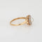 Antique Victorian Ring Pearl Mine Cut Diamond Cluster 14k Yellow Gold Halo 58 Facettes G13660