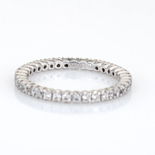 Bague 49 Bague d'éternité diamant platine 58 Facettes G12312