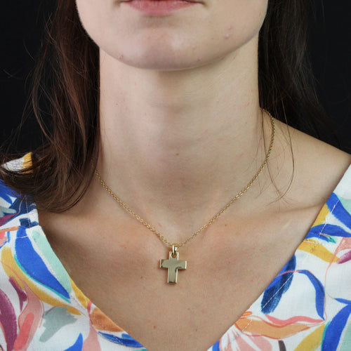 Pendentif Croix or jaune d'occasion 58 Facettes CVP149
