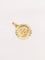 Pendentif Médaille amour Augis ronde striée Plus qu'hier moins que demain or jaune diamant rubis 58 Facettes J484