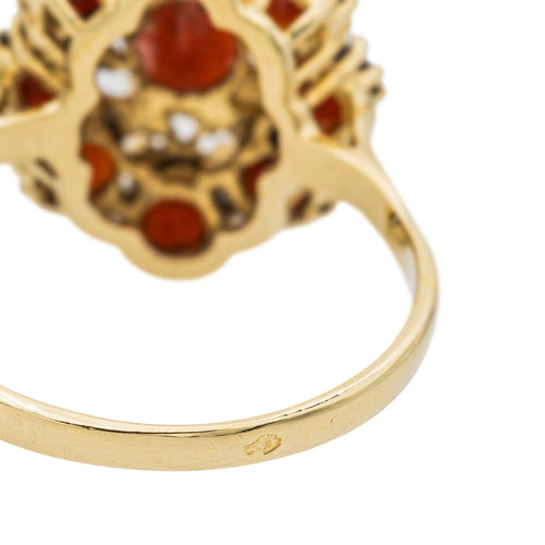 Bague 54 Bague Pompadour Or jaune Grenat 58 Facettes 3696610CN