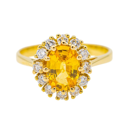 Bague Bague Pompadour Or jaune Saphir, Diamant 58 Facettes 3754274CN