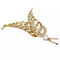 Broche Broche, or rose, platine, diamant. 58 Facettes 32227