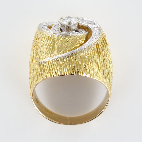 Bague tourbillon diamants vintage