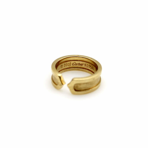 Bague 48 Bague Double C vintage Cartier en or 18 carats vers 2000 58 Facettes