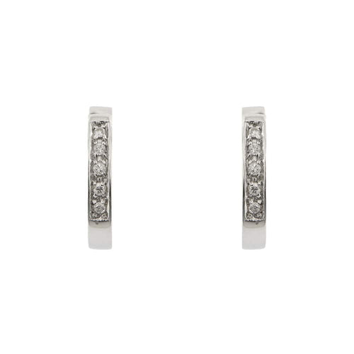 Boucles d'oreilles Boucles d'oreilles créoles avec diamants 58 Facettes 13347