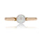 Bague 49 Solitaire or jaune perle de culture 58 Facettes 20-062