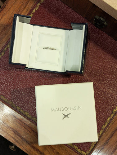 Bague 51 Mauboussin - Solitaire Goutte de jour en Or Blanc 58 Facettes 32038