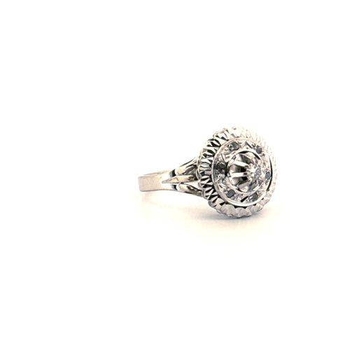 Bague 49 Solitaire Or Blanc Diamants 58 Facettes 90-GS38278-2