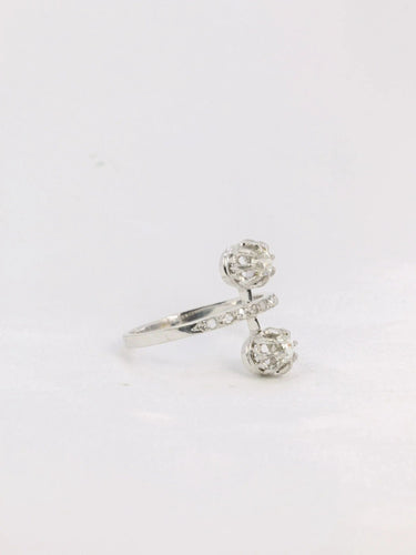 Bague 56 Bague toi et moi or blanc diamants taille ancienne 58 Facettes J190