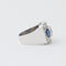 Bague 53 Bague Tank Art Déco Platine Saphirs Diamants 58 Facettes