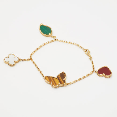 Bracelet Van Cleef & Arpels - Bracelet Lucky Alhambra 4 motifs en or jaune 58 Facettes