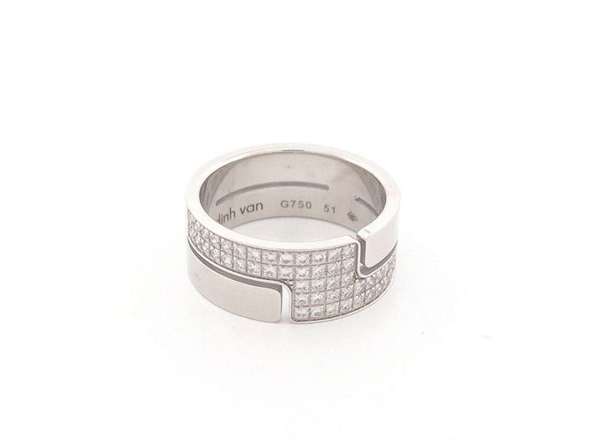 Bague 51 bague DINH VAN seventies mm en or blanc diamants 58 Facettes 260260