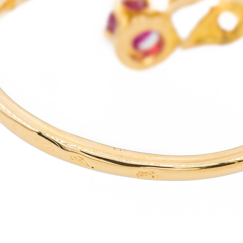 Bague 53 Bague Feuille Or jaune Rubis 58 Facettes 3079739CN