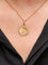 Pendentif AUGIS - Médaille amour ronde Plus qu'hier moins que demain or jaune rubis 58 Facettes J494