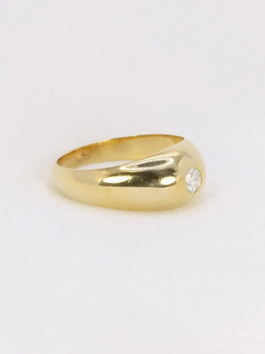 Bague Bague jonc or jaune diamant 0,2 ct 58 Facettes J150