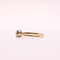Bague Solitaire Goutte et pavage de diamants or jaune 18k 58 Facettes