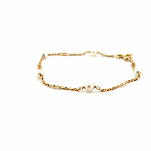 Bracelet Bracelet or jaune et perles 58 Facettes BRA-GS38466