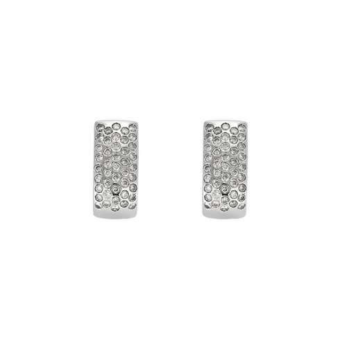 Boucles d'oreilles CRÉOLES OR BLANC ET DIAMANTS 58 Facettes BO/240040