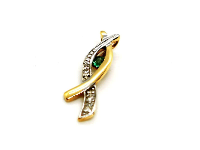 Pendentif Pendentif Or jaune Emeraude 58 Facettes 1178464CD