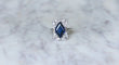 Bague Bague Art Déco Losange Saphir synthétique et diamants 58 Facettes