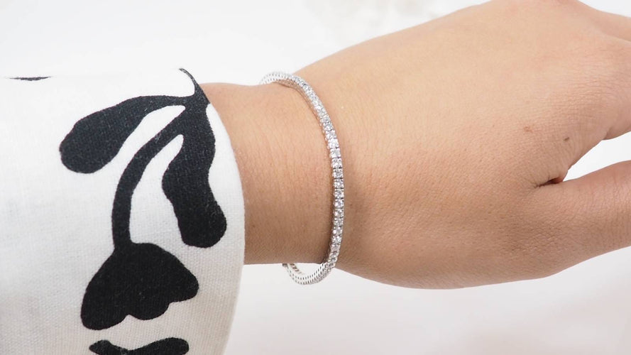 Bracelet Bracelet rivière en or blanc et diamants 2,50cts 58 Facettes 32430
