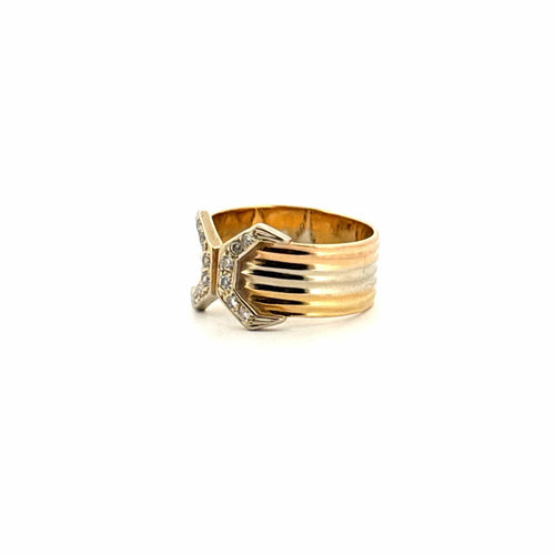 Bague 54 Bague Bandeau or jaune et diamants 58 Facettes 68-GS38386-10