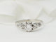 Bague 53.5 Bague solitaire en or blanc et platine, diamant 0,23ct 58 Facettes 33120