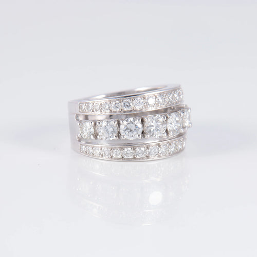 Bague 52 Bague Jonc Lignes Diamants 58 Facettes