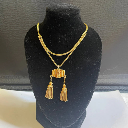Collier Collier or jaune à coulisse et pompons 58 Facettes