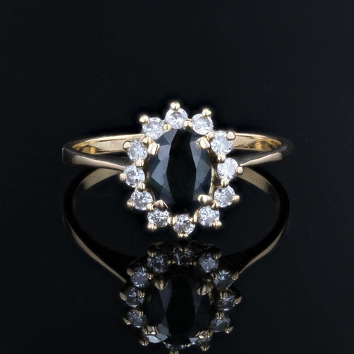 Bague 55 Bague occasion marguerite saphir diamants 58 Facettes 24-009