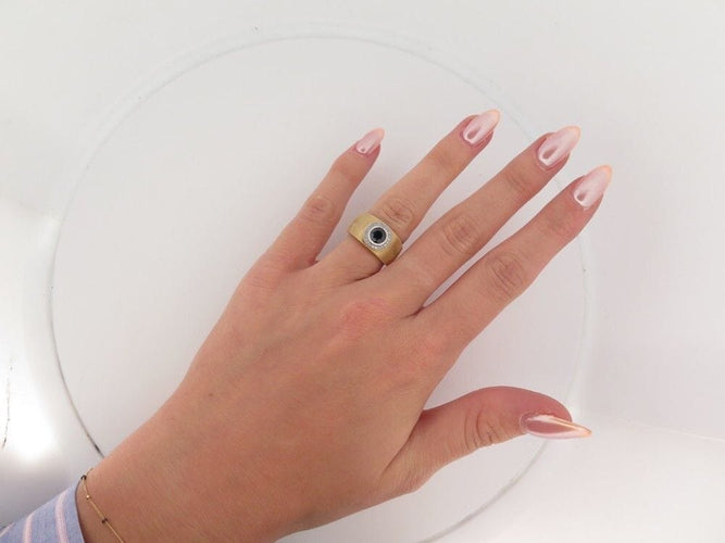 Bague 51 bague MAUBOUSSIN un ete en toscane en or jaune saphir & diamants 58 Facettes 260399