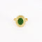 Bague 56 Bague marguerite émeraude diamants en or jaune 58 Facettes