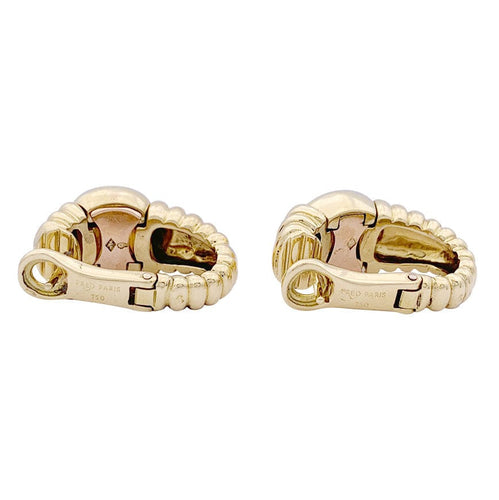 Boucles d'oreilles Boucles d'oreilles Fred, or jaune, diamants. 58 Facettes 33649