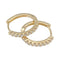 Boucles d'oreilles Paire de petites créoles en or jaune, diamants. 58 Facettes 34106